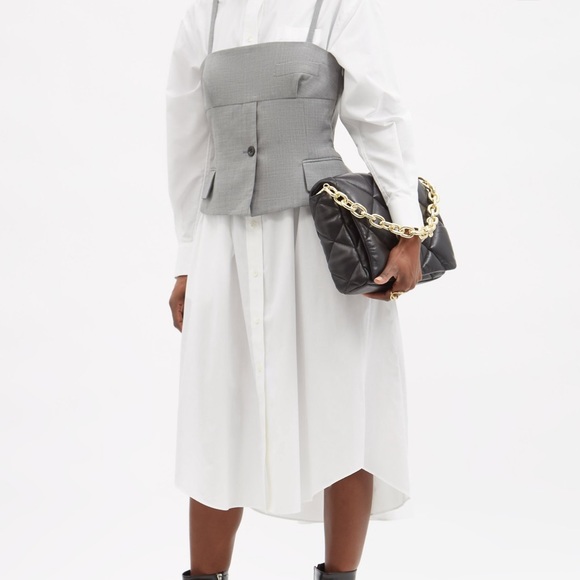 STAND STUDIO Brynnie medium quilted leather shoulder bag in black. - Picture 2 of 10